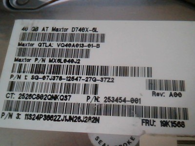 Hard Disk Drive IDE 40GB Maxtor D740X-6L MX6L040J2 19K1568 A00 3.5 — image 3