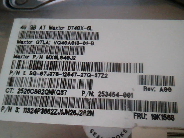 Hard Disk Drive IDE 40GB Maxtor D740X-6L MX6L040J2 19K1568 A00 3.5 - image 3