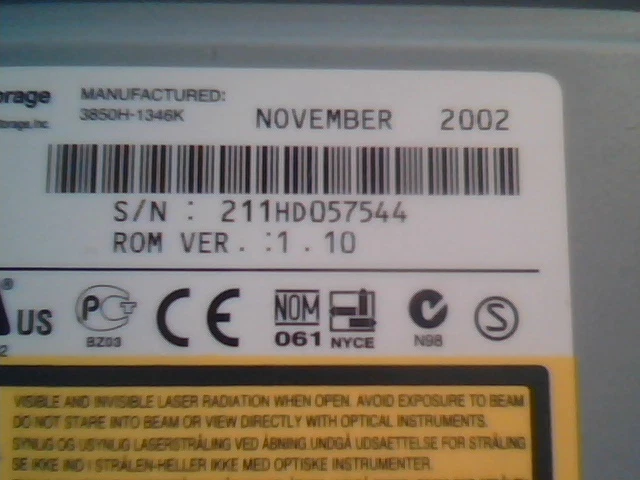 CD Drive IDE LG CD-R RW GCE-8481B 1.10 November 2002 Rewritable Ultra Speed - image 4