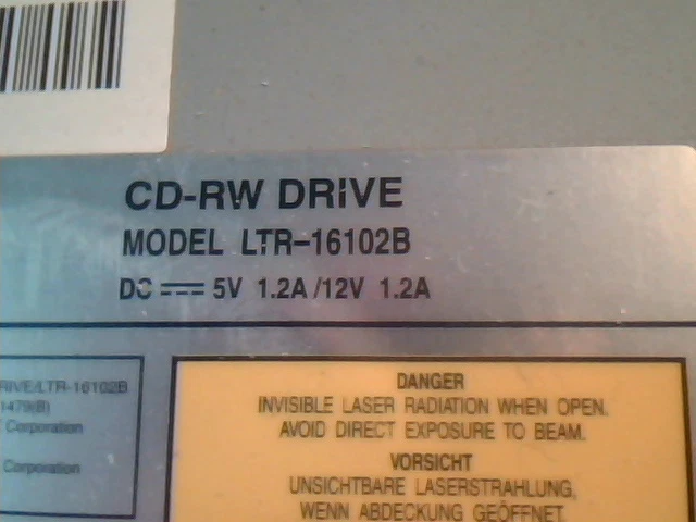 IDE CD Drive LITE-ON IT Corp LTR-16102B Aug 2001 16x10x40x - image 3