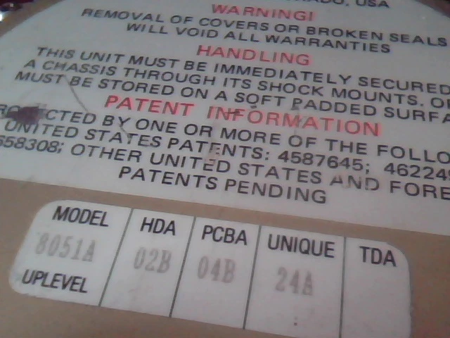 Hard Drive IDE Disk Miniscribe 8051A 02B 04P1 24A Nov89 - image 2