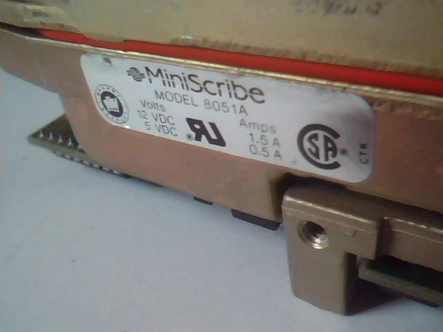 Hard Drive IDE Disk Miniscribe 8051A 02B 04P1 24A Nov89 - image 4