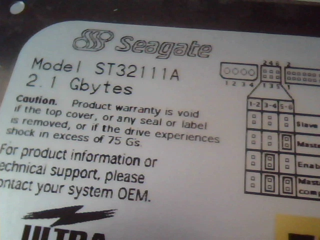 Hard Disk Drive IDE Seagate ST32111A Ultra ATA 9L5003-001 D12311 3.02 2.1GB - image 2