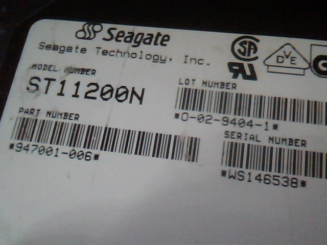 Hard Disk Drive SCSI Seagate ST11200N 947001-006 50-pin O-02-9404-1 - image 2