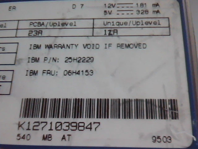 Hard Disk Drive IDE Disk Maxtor 7540AV 35A 23A 12A 03/95 540 - image 3