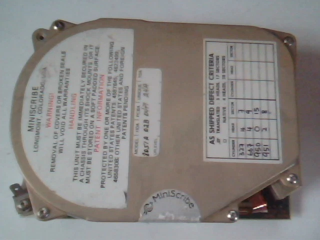 Hard Disk Drive Miniscribe 8051A 02B 04P1 24A NXX