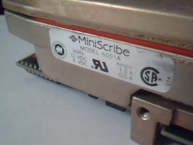 Hard Disk Drive Miniscribe 8051A 02B 04P1 24A NXX - image 5