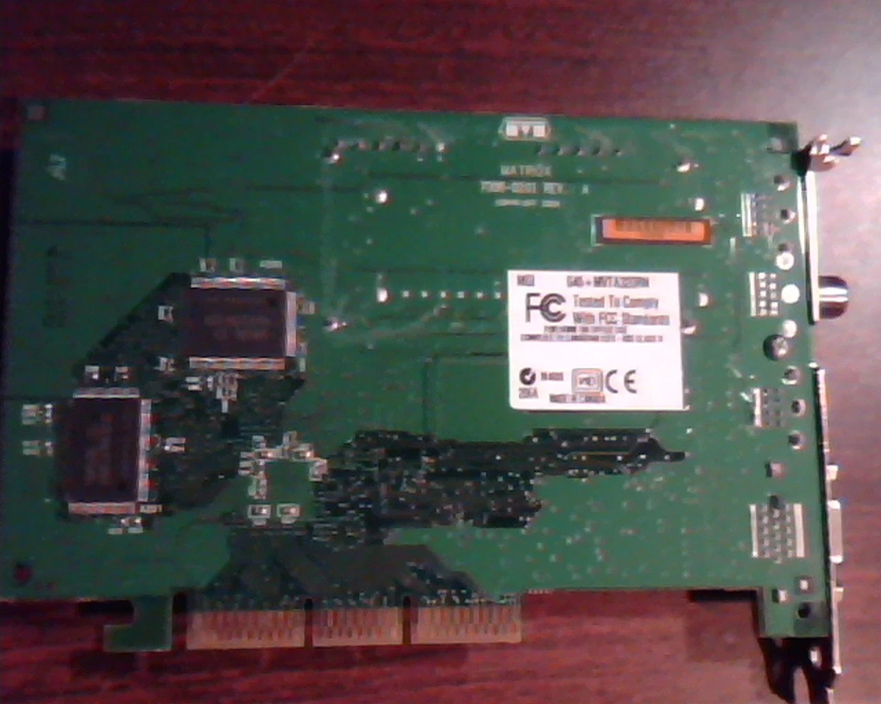 AGP card MGI G45+MVTA32DRN Matrox 7006-0201 Rev A VGA Video A/V - image 2