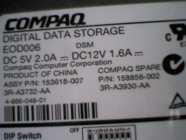 SCSI DAT Tape Drive Compaq EOD006 158856-002 20/40 LVD - image 5