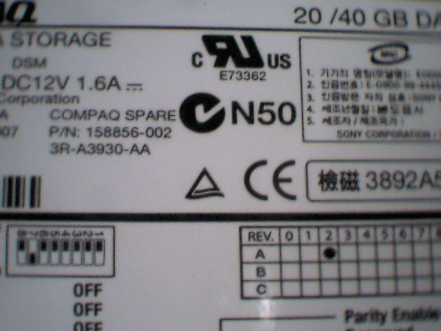 SCSI DAT Tape Drive Compaq EOD006 158856-002 20/40 LVD - image 6