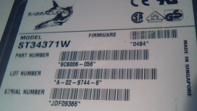 Hard Disk Drive Seagate Barracuda ST34371W 9C6006-056 4GB 68-pin 7200RPM - image 2