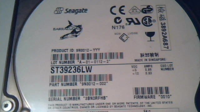 Hard Drive Disk SCSI Seagate Barracuda ST39236LW 9N3012-002 68-pin 9.2GB - image 4