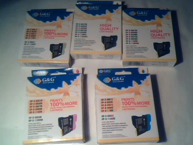 Set of G&G NP-B-0061 Color Inkjet Ink Cartridges Compatible LC-61 Brother