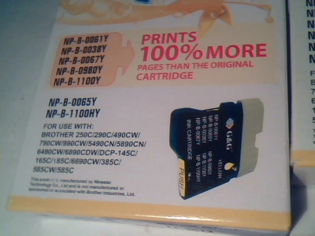 Set of G&G NP-B-0061 Color Inkjet Ink Cartridges Compatible LC-61 Brother - image 7