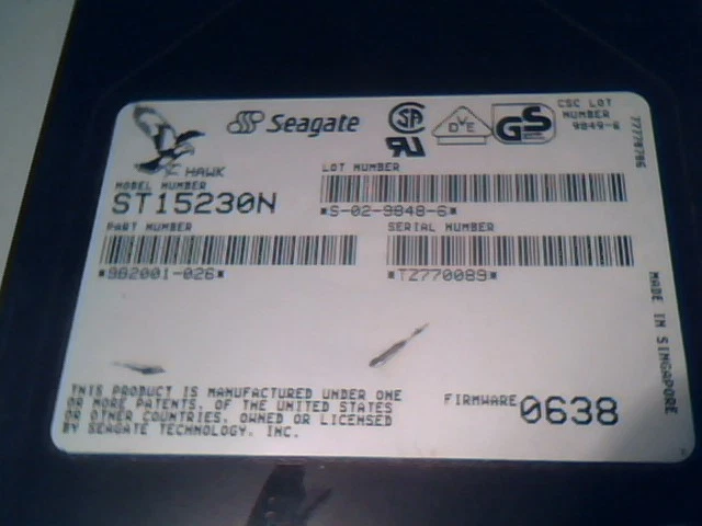 Hard Disk Drive Seagate Hawk ST15230N 9B2001-027 9B2001-026 4GB 50-pin 3.5" HH - image 5
