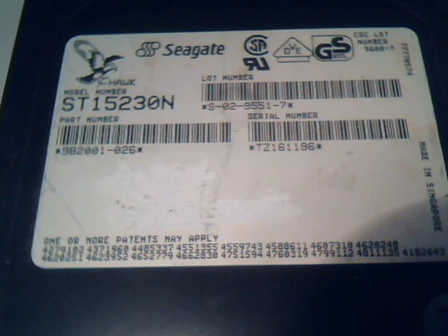 Hard Disk Drive Seagate Hawk ST15230N 9B2001-027 9B2001-026 4GB 50-pin 3.5" HH - image 6