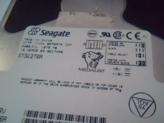 Hard Drive Seagate Medalist ST31276A 9F2002-009 D57531 - image 3