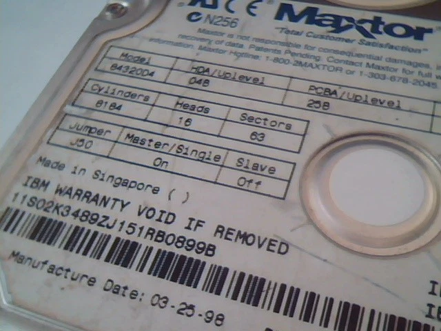 Hard Drive Maxtor N256 84320D4 04B 02K3489 12J3143 25B - image 2