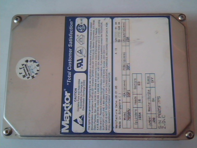 Hard Disk Drive Maxtor 7850AV 59P1 38P1 15A HD P605F7PS