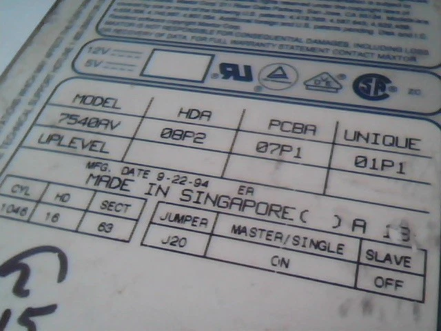 Hard Disk Drive Maxtor 7540AV 08P2 07P1 01P1 C,Z,C HD - image 2