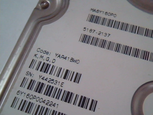 Hard Disk Drive Maxtor MA6Y160P0 YAR41BWO 5187-2137 HD - image 3