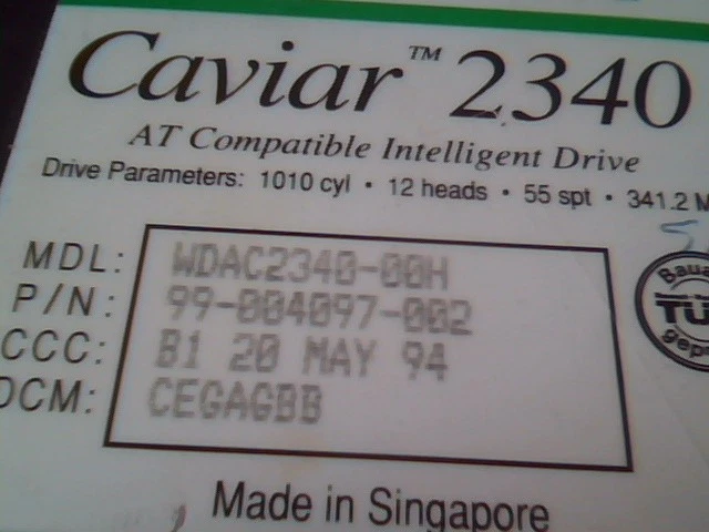 HDD Western Digital WD Caviar 2340 WDAC2340-00H CEGAGBB - image 3