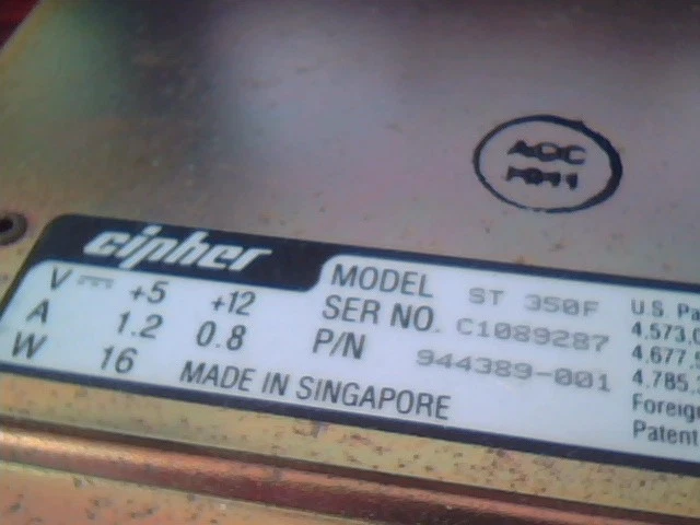 SCSI Tape Drive Cipher ST350F ST 350F 944389-001 700MB - image 2