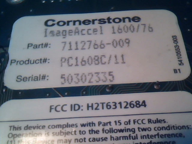 Cornerstone ImageAccel 1600/70 Super VGA ISA video graphics card 50MHz P1608C/11 - image 9