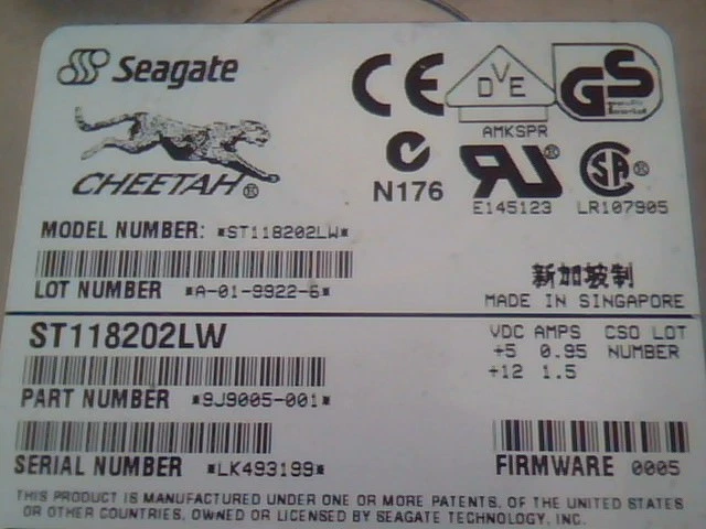 Hard Disk Drive SCSI Seagate Cheetah ST118202LW 9J9005-001 A-01-9922-6 - image 2