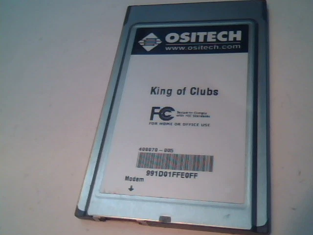 OSITECH TrumpCard King of Clubs PCMCIA Cell Cellular Data Card 400070-005 - image 3
