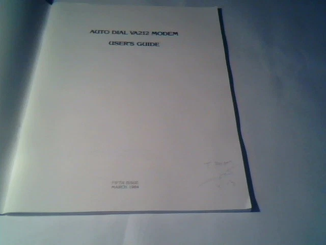 Racal-Vadic Auto Dial VA212 Modem User's Guide March 1984 Fifth Issue - image 3
