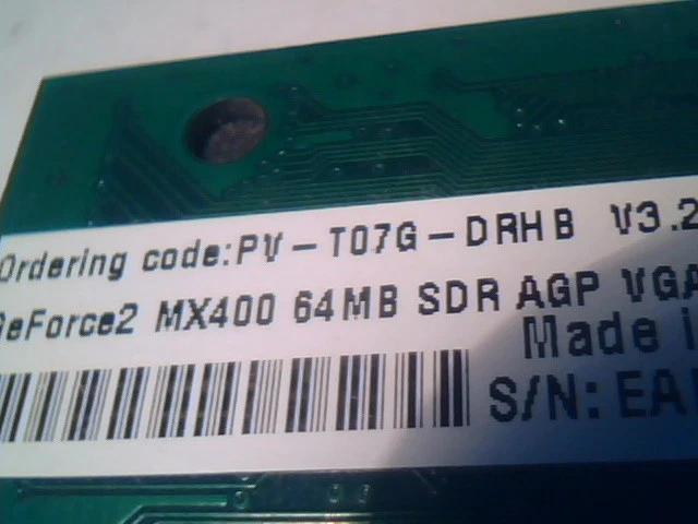 XFX GeForce2 MX400 64M SDRAM AGP VGA Video Graphics Card VAGEFR26PS PV-T07G-DR - image 7