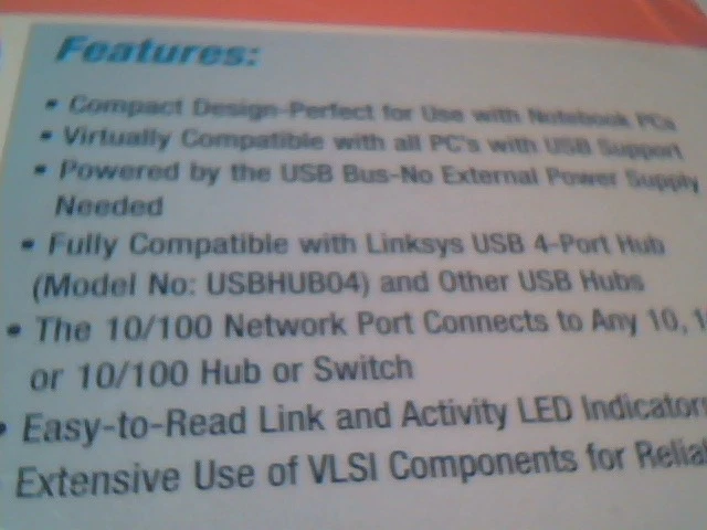 NEW Linksys USB100TX USB 100TX Ethernet Wired Network Adapter Tivo Series 2 DVR - image 9
