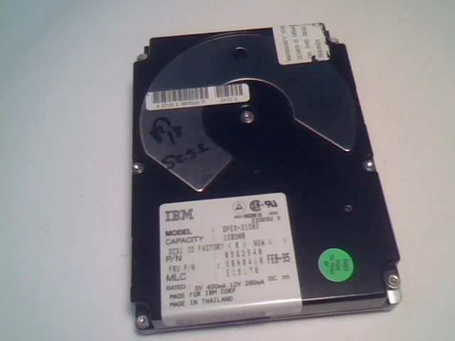 Hard Drive Disk SCSI IBM DPES-31080 50-pin 1080MB 1GB 06H6416