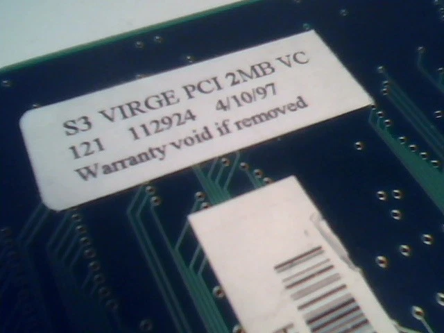 PCI Video Graphics Card S3 Virge 2MB VC OnBoard N1C3BD 86C325 KBI325XP 34pin LPB - image 9