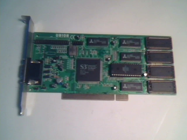 PCI Video Graphics Card S3 Virge/DX 4MB VC OnBoard 86C325 34pin LPB Union