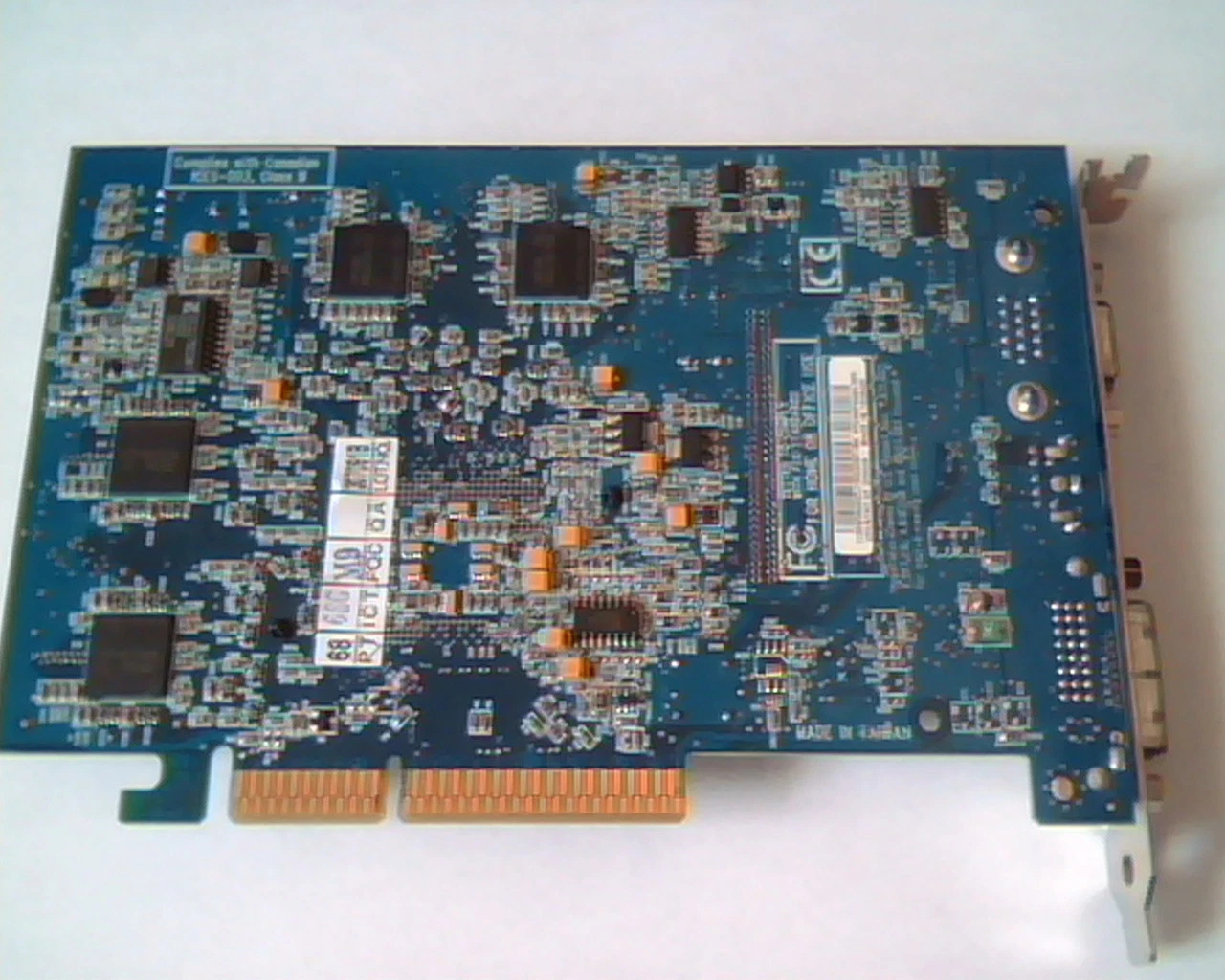 AGP card ATI GV-R9600PRO-C3 30791B M9 S-Video VGA DVI Rev 1.0 9600 128MB 128M - image 3