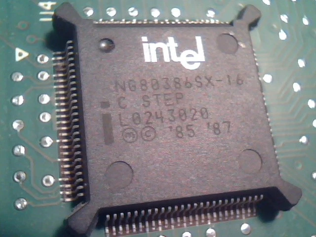 Vintage 1990 HP CPU Card 386SX 2MB N80387SX-16 D1470-60031 B-3026-D3 CHIPS - image 7