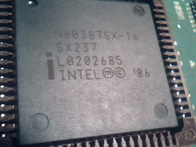 Vintage 1990 HP CPU Card 386SX 2MB N80387SX-16 D1470-60031 B-3026-D3 CHIPS - image 8