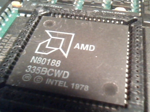 Novell 810-000205-001 Network NIC Card 8-bit ISA vintage AMD N80188 CPU - image 5