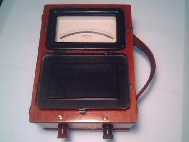 1930's MEGGER AMPERES AMMETER DC 15A EVERSHED & VIGNOLES vintage test meter