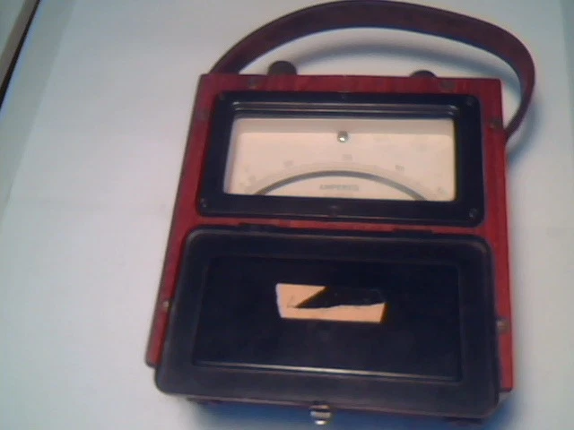 1930's MEGGER AMPERES AC 50 EVERSHED & VIGNOLES vintage test meter ammeter