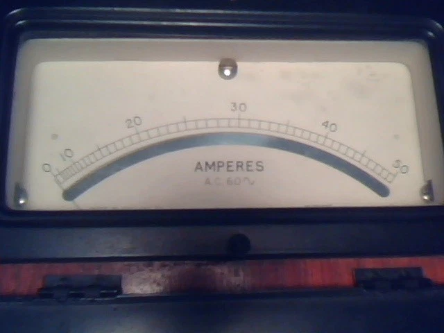 1930's MEGGER AMPERES AC 50 EVERSHED & VIGNOLES vintage test meter ammeter - image 4