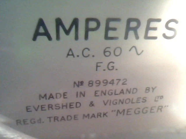 1930s MEGGER AMPERES AC 3A EVERSHED & VIGNOLES vintage test meter ammeter - image 5