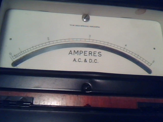 1930s MEGGER AMPERES AC/DC 5A EVERSHED & VIGNOLES vintage test meter ammeter - image 4