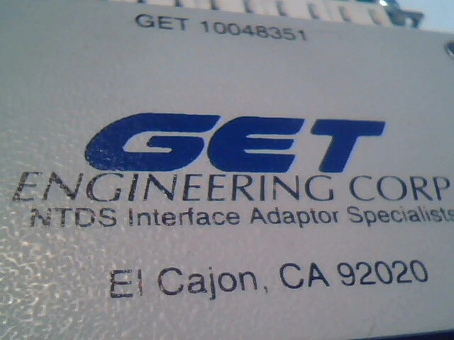 G.E.T. GET Engineering S-BUS Card 10048301 NTDS SBUS Parallel Interface Adaptor2 - image 7