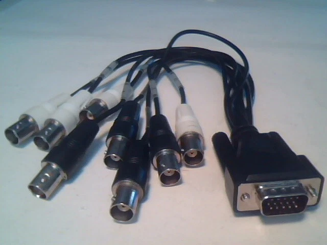 CABLE - VGA 15Pin Male to 8 BNC Female Connector DVR Card converter adapter 12"