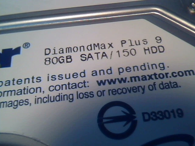 Hard Drive IDE Disk Maxtor E-H011-02-3880 DiamondMax Plus 9 80GB YAR51EW0 R7FYA - image 3