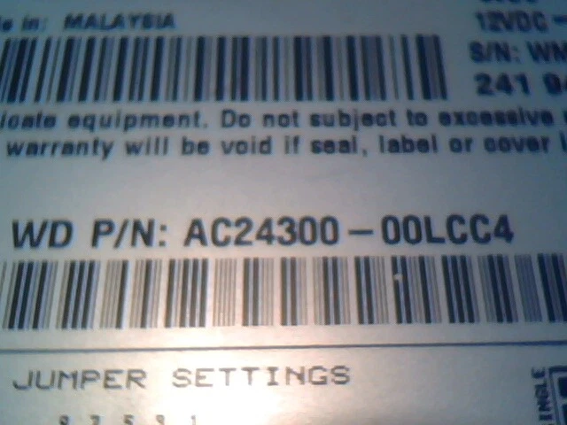 Hard Disk Drive Western Digital Caviar 24300 AC24300-00LCC4 BSBAKUDBOAAC - image 5