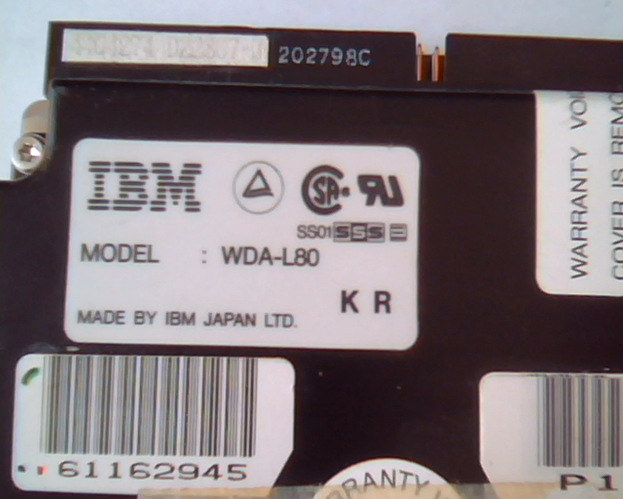 Hard Drive Disk IDE IBM WDA-L80 95F7183 95F4722 D22945 P1 - image 2